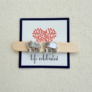 *Elephant Charm* Retired KEEP COLLECTIVE $16 Each Mother of Pearl Silver